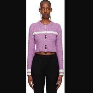 KIJUN Purple Stripe Cardigan